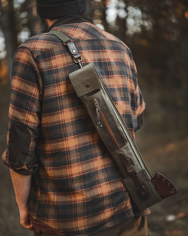 Waxed Canvas Axe Case: A Practical Field Sling for Axe and Saw Carry